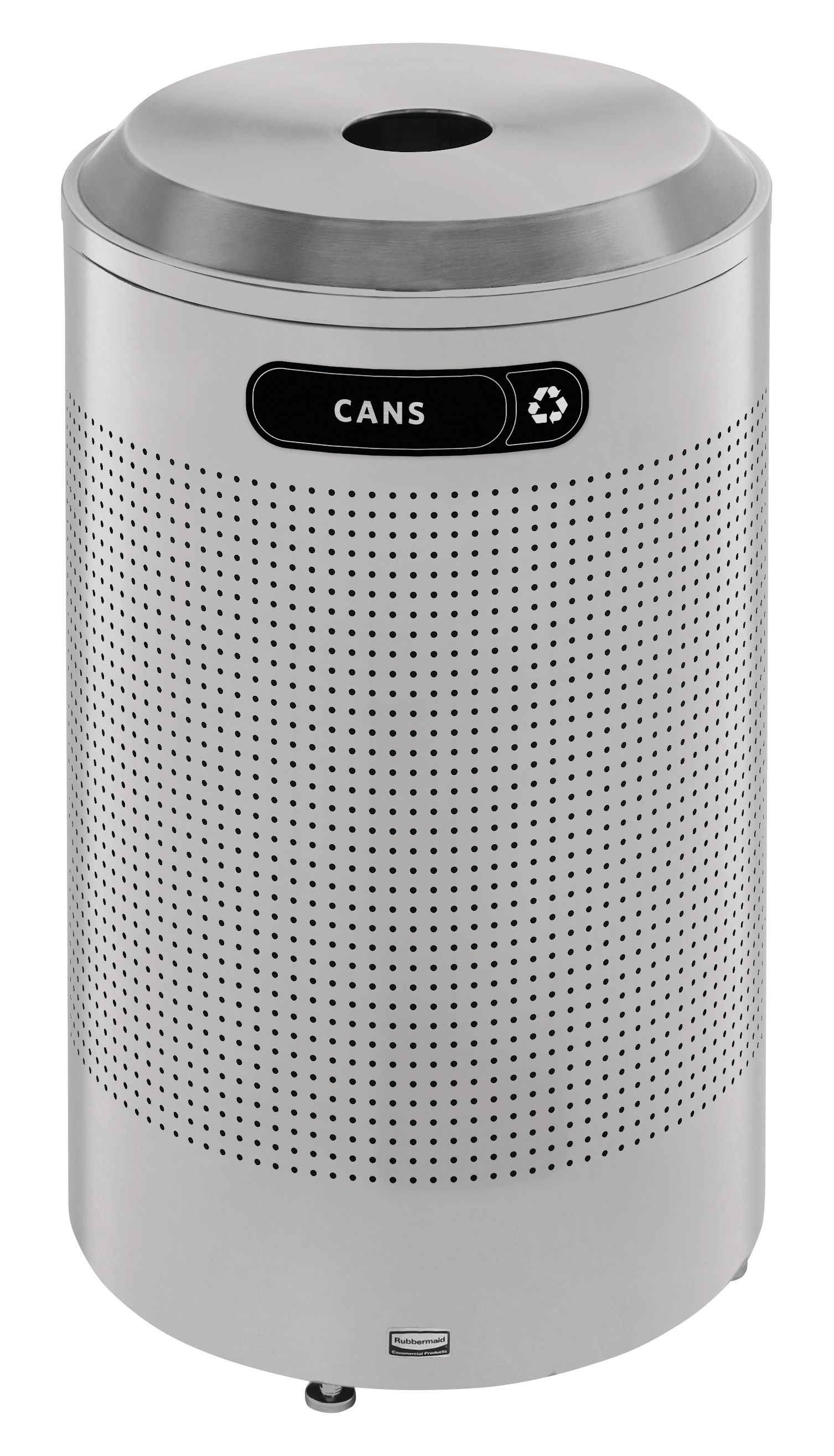 Thùng đựng rác tái chế tròn trang trí trong nhà 26 gallon FGDRR24 của Silhouettes có hoa văn đục lỗ hiện đại được thiết kế để hòa hợp hoàn hảo và đẹp mắt với các tiện nghi và môi trường hiện đại.