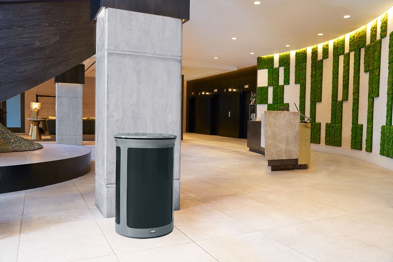 The Enhance™ series provides premium waste receptacles that complement the décor of any upscale property.