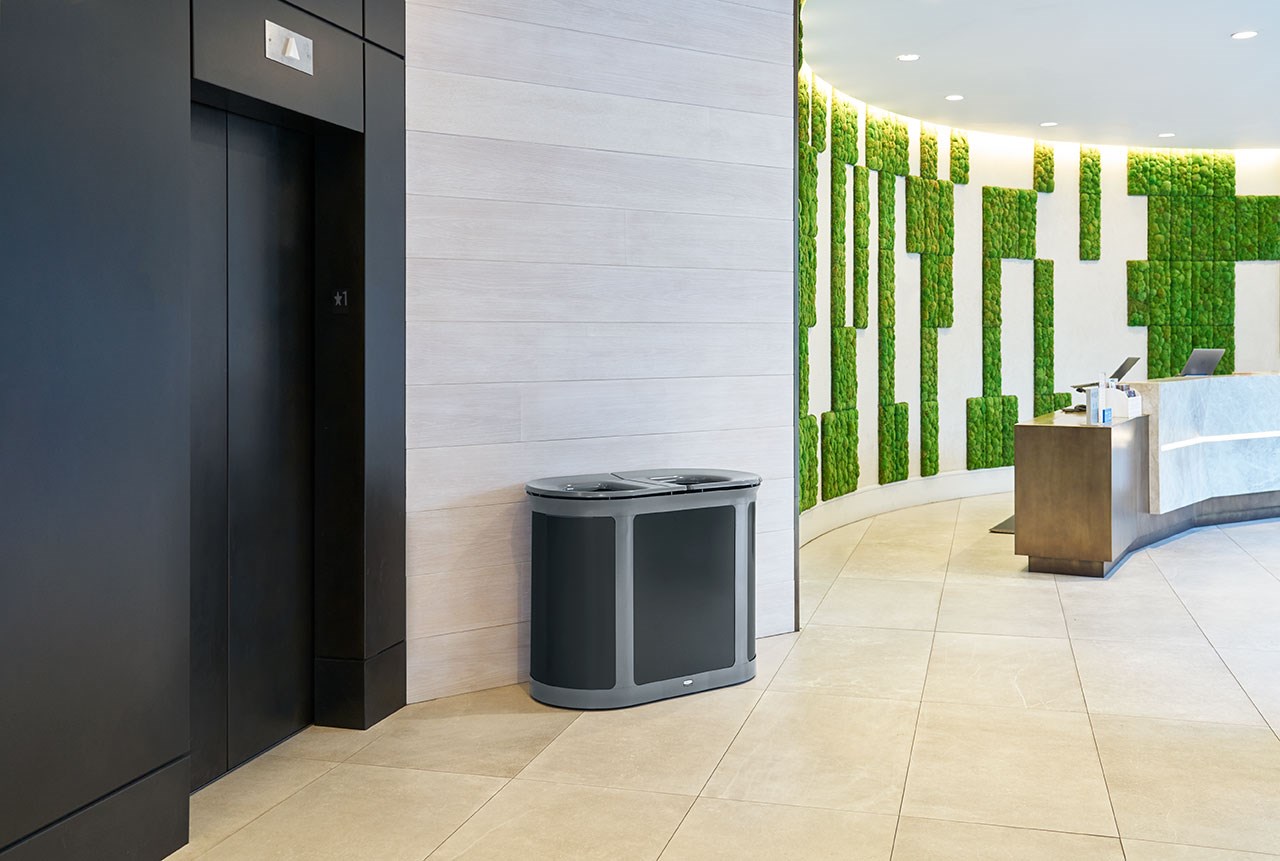 The Enhance™ series provides premium waste receptacles that complement the décor of any upscale property.