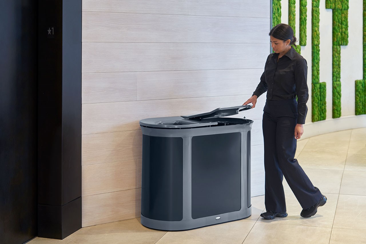 The Enhance™ series provides premium waste receptacles that complement the décor of any upscale property.