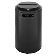 The sleek Silhouettes 26 Gallon FGDRR24 Decorative Round Indoor Recycling Container has a contemporary perforated pattern designed to seamlessly and beautifully blend with modern facilities and environments.