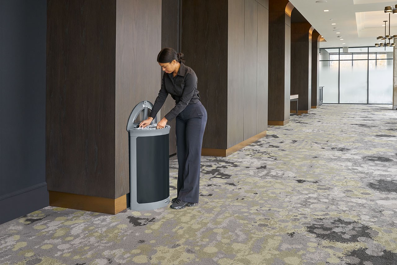 The Enhance™ series provides premium waste receptacles that complement the décor of any upscale property.