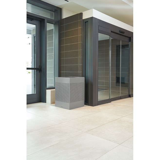 The sleek Silhouettes 34 Gallon Dual Stream Square Indoor Waste Container has a contemporary perforated pattern designed to seamlessly and beautifully blend with modern facilities and environments. Dual stream design includes two metal liners for improved waste diversion.