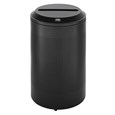 The sleek Silhouettes 26 Gallon FGDRR24 Decorative Round Indoor Recycling Container has a contemporary perforated pattern designed to seamlessly and beautifully blend with modern facilities and environments.