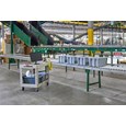 The BRUTE Heavy-Duty Utility Cart with Lipped Shelf transports materials, supplies, and heavy loads securely with up to 500 lbs. load capacity. The lipped shelves prevents items from falling off the cart and features an integrated V-notch to hold pipe and conduit securely for safe cutting.