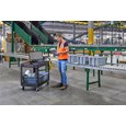 The BRUTE Heavy-Duty Utility Cart with Lipped Shelf transports materials, supplies, and heavy loads securely with up to 500 lbs. load capacity. The lipped shelves prevents items from falling off the cart and features an integrated V-notch to hold pipe and conduit securely for safe cutting.