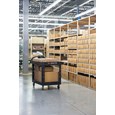 The BRUTE Heavy-Duty Utility Cart with Lipped Shelf transports materials, supplies, and heavy loads securely with up to 500 lbs. load capacity. The lipped shelves prevents items from falling off the cart and features an integrated V-notch to hold pipe and conduit securely for safe cutting.