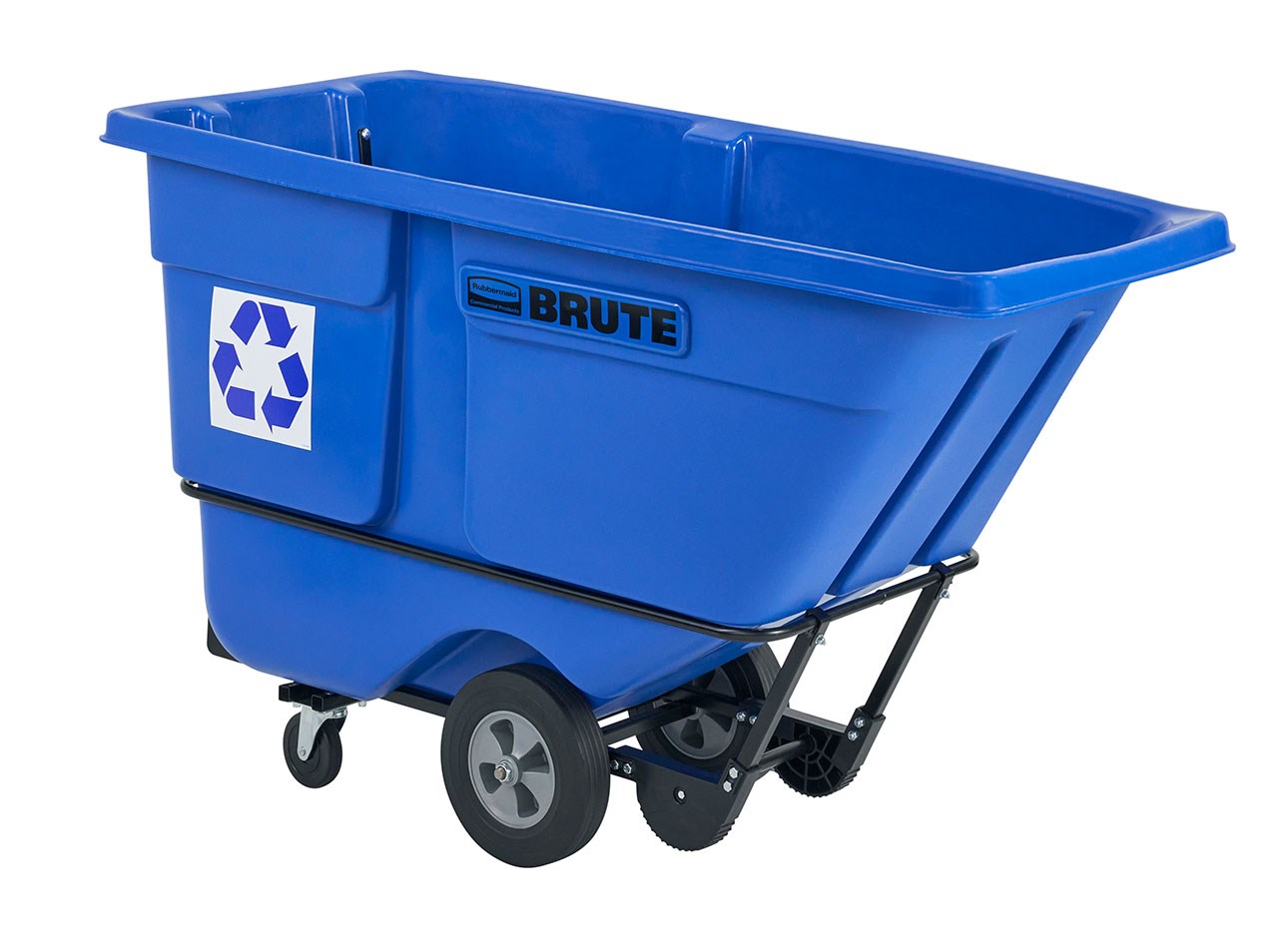 BRUTE Rotomolded Tilt Truck, Standard Duty, 1 Cubic Yard, Blue