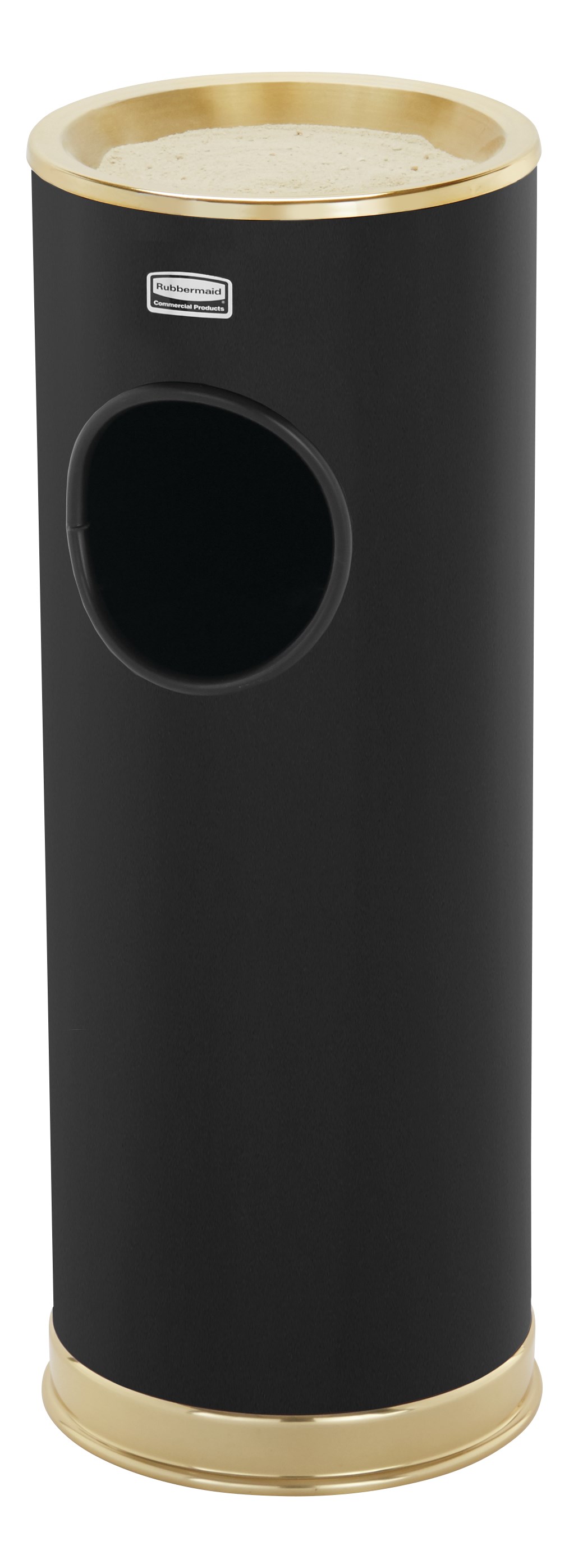 The Metallic Series 3.5 Gallon FG1100 Indoor Waste Container has a sleek design that blends nicely with upscale interiors.