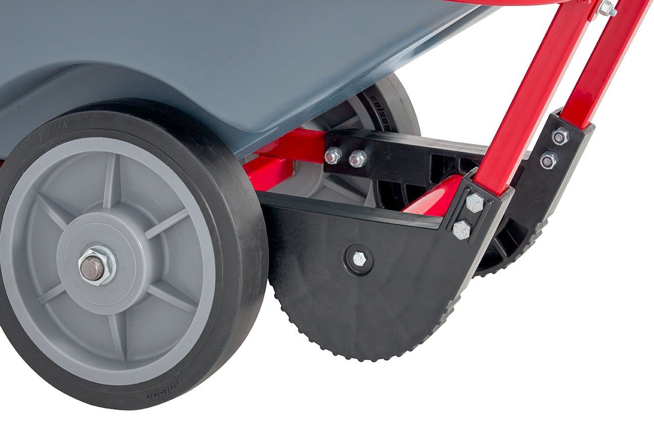 The BRUTE Heavy Duty Tilt Truck has industrial strength construction and can transport heavy loads up to 1,400 lbs. with ease.