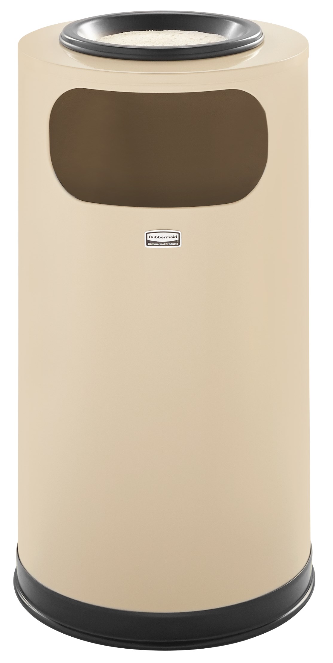 The Metallic Series 12 Gallon FGSO16SU Indoor Waste Container has a sleek design that blends nicely with upscale interiors.