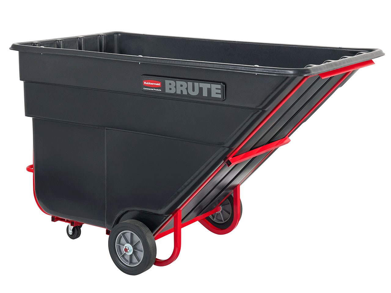 The BRUTE Heavy-Duty Tilt Truck has industrial strength construction and can transport heavy loads up to 2,300 lbs. with ease.