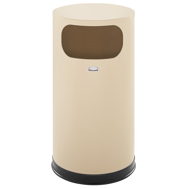 The Metallic Series 12 Gallon FGSO16 Indoor Waste Container is made from heavy-gauge, fire-safe steel with a sleek design that blends nicely with upscale interiors.