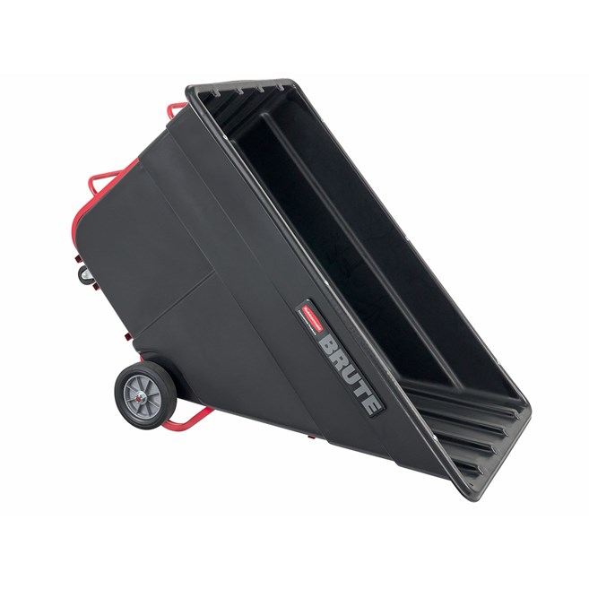 heavy-duty farm waste tilt cart side profile