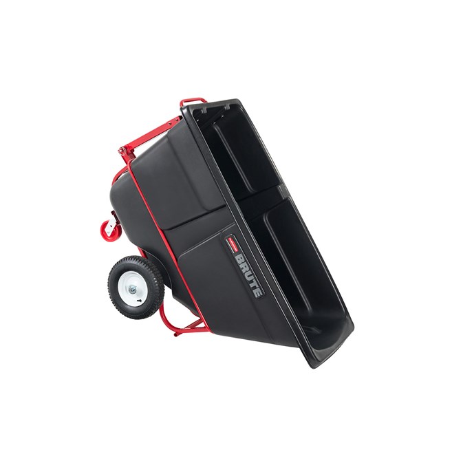 towable tilt cart frame and wheel detail