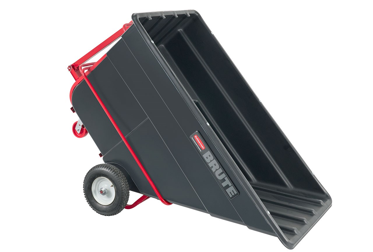 The BRUTE Towable Tilt Truck has Heavy-Duty industrial strength construction and can transport heavy loads up to 2,100 lbs. with ease.