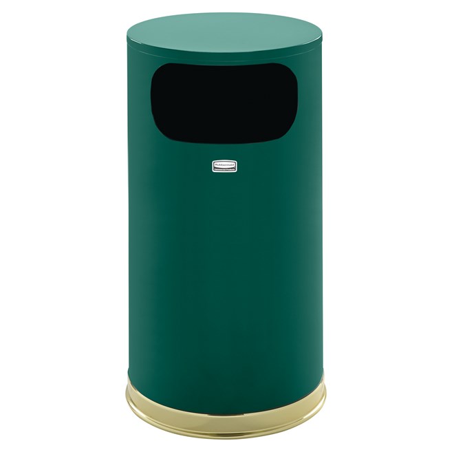The Metallic Series 12 Gallon FGSO16 Indoor Waste Container is made from heavy-gauge, fire-safe steel with a sleek design that blends nicely with upscale interiors.