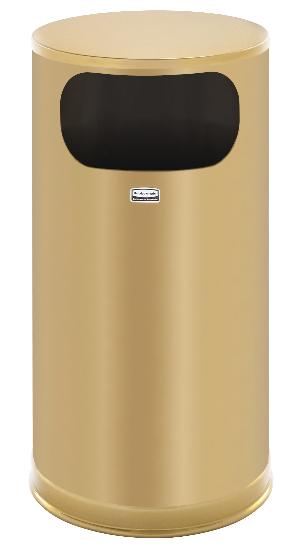 The Metallic Series 12 Gallon FGSO16 Indoor Waste Container is made from heavy-gauge, fire-safe steel with a sleek design that blends nicely with upscale interiors.