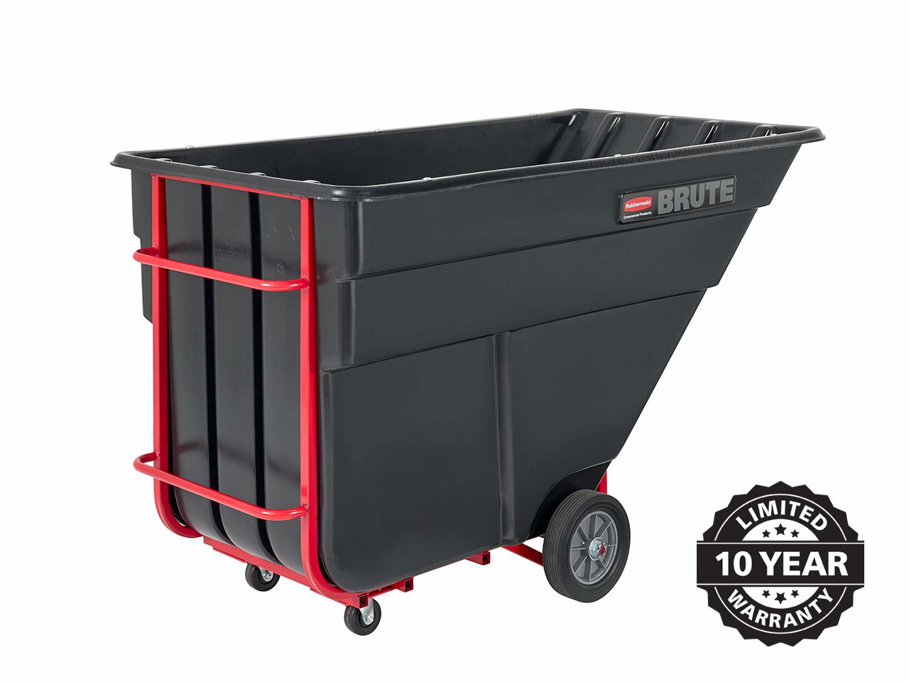 The BRUTE Heavy-Duty Tilt Truck has industrial strength construction and can transport heavy loads up to 2,300 lbs. with ease.