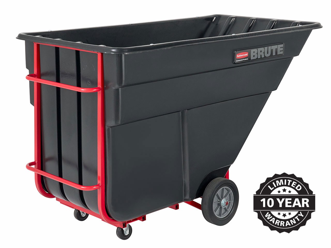The BRUTE Heavy-Duty Tilt Truck has industrial strength construction and can transport heavy loads up to 2,300 lbs. with ease.