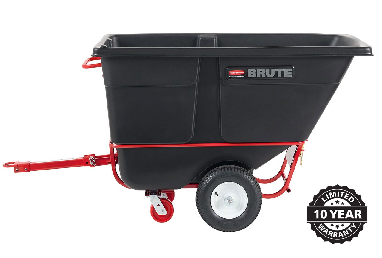 The BRUTE Towable Tilt Truck has Heavy-Duty industrial strength construction and can transport heavy loads up to 2,100 lbs. with ease.