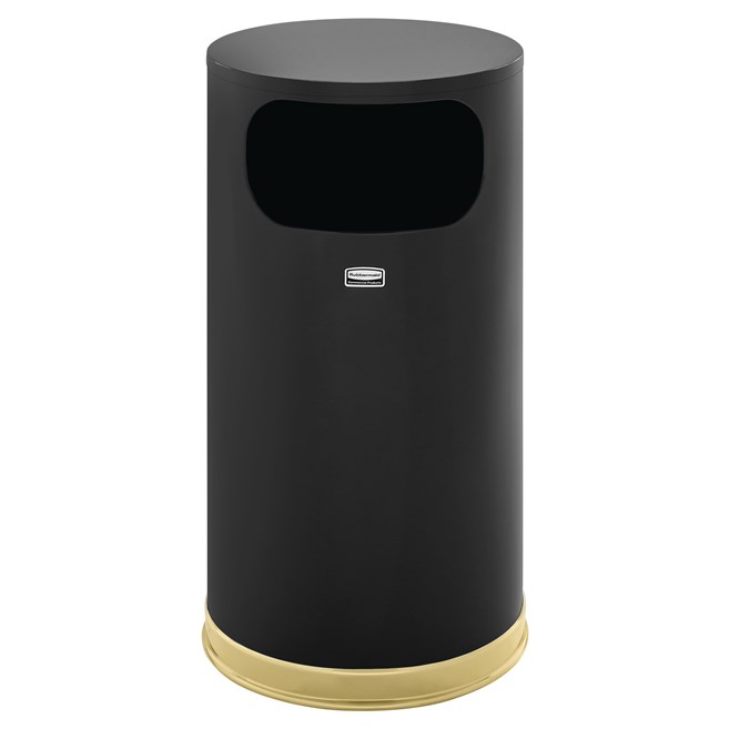 The Metallic Series 12 Gallon FGSO16 Indoor Waste Container is made from heavy-gauge, fire-safe steel with a sleek design that blends nicely with upscale interiors.
