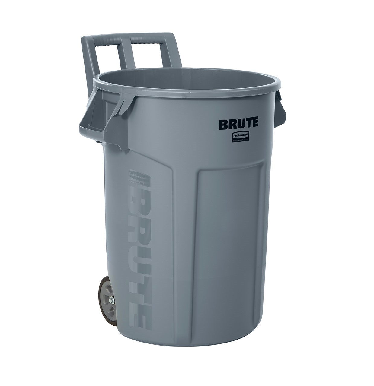 Vented Wheeled BRUTE® Container, 32 Gal Gray