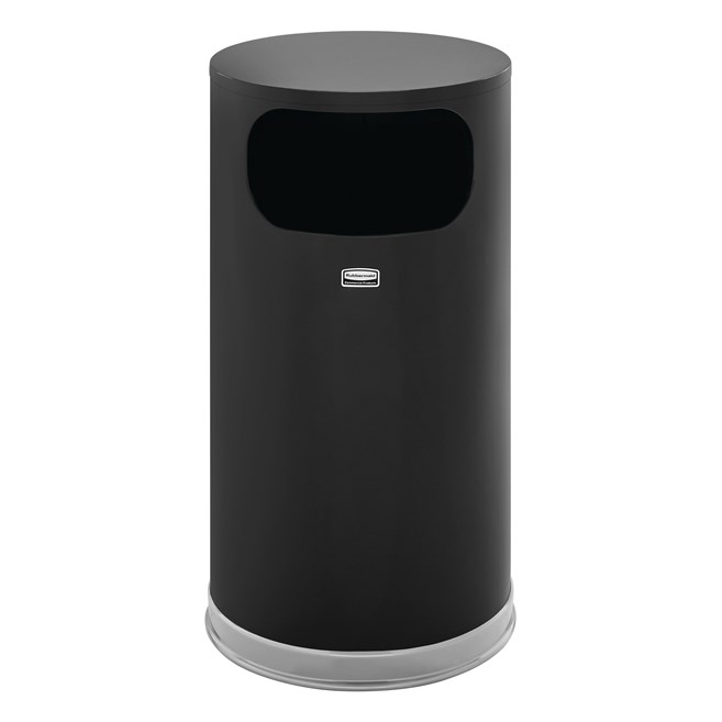 The Metallic Series 12 Gallon FGSO16 Indoor Waste Container is made from heavy-gauge, fire-safe steel with a sleek design that blends nicely with upscale interiors.