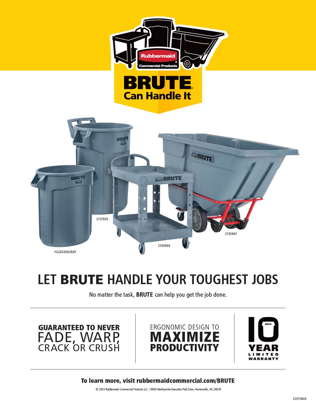 1-Page Print Ad for the RCP BRUTE Family