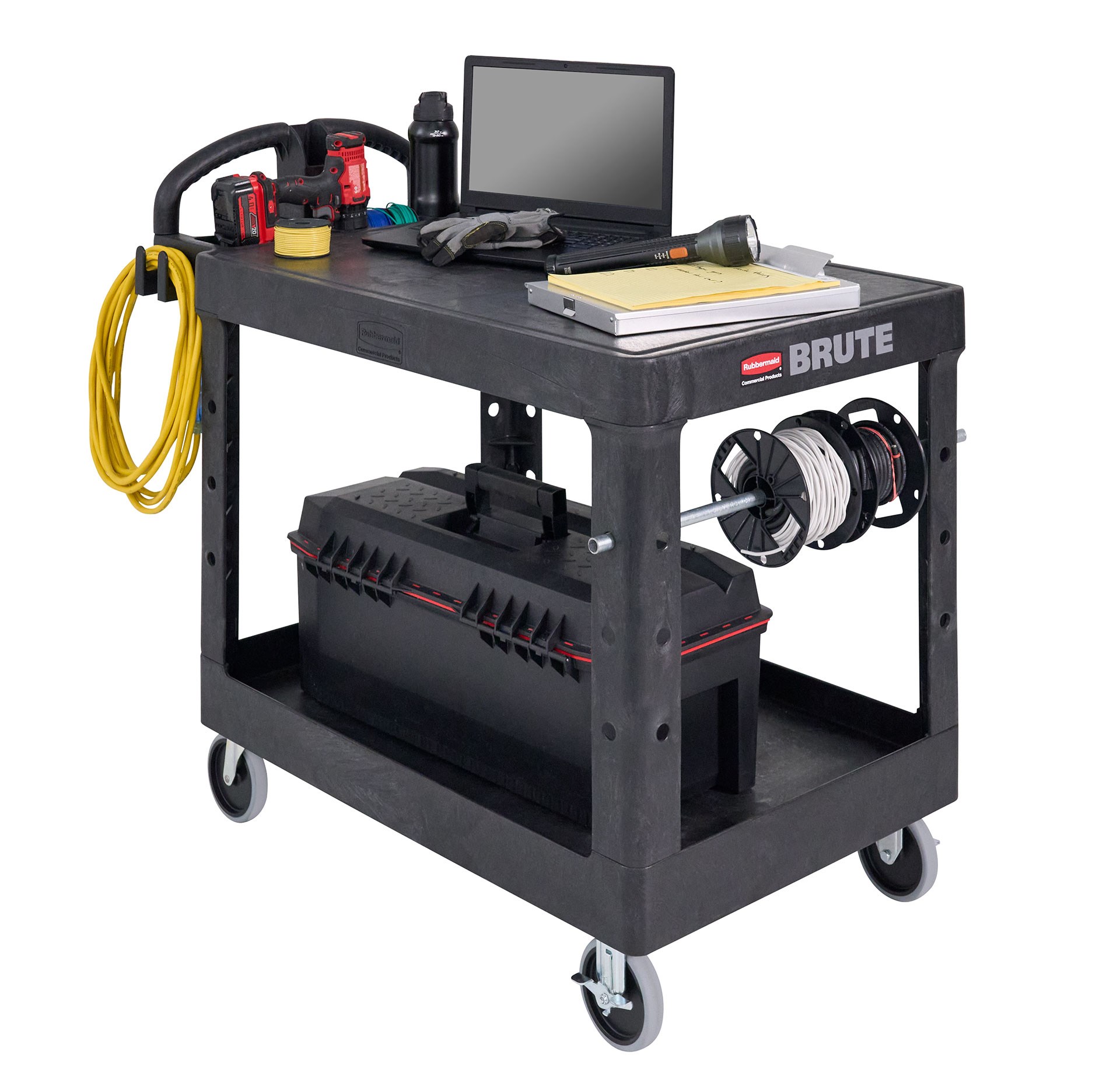 Durable versatile cart that is ideal for securely transporting materials, supplies, and heavy loads up to 500 lb.