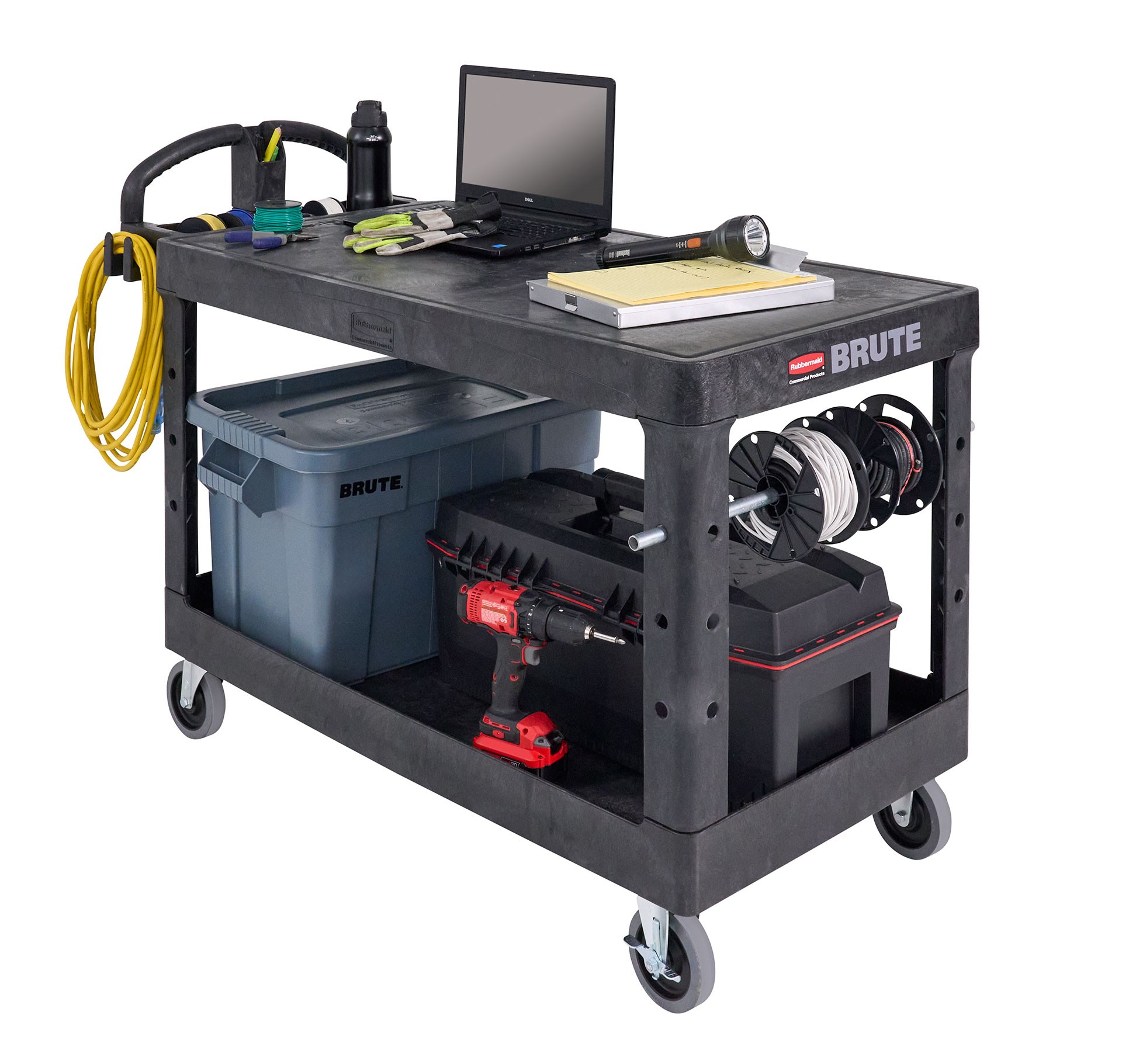 Durable versatile cart that is ideal for securely transporting materials, supplies, and heavy loads up to 500 lb.