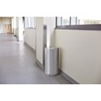 The Metallic Series 15 Gallon FGCC16 Indoor Waste Container has a sleek design that blends nicely with upscale interiors.