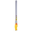 Collapsible sign automatically deploys when removed from wall-mounted storage tube. Multilingual safety communication utilizes ANSI/OSHA-compliant color and graphics