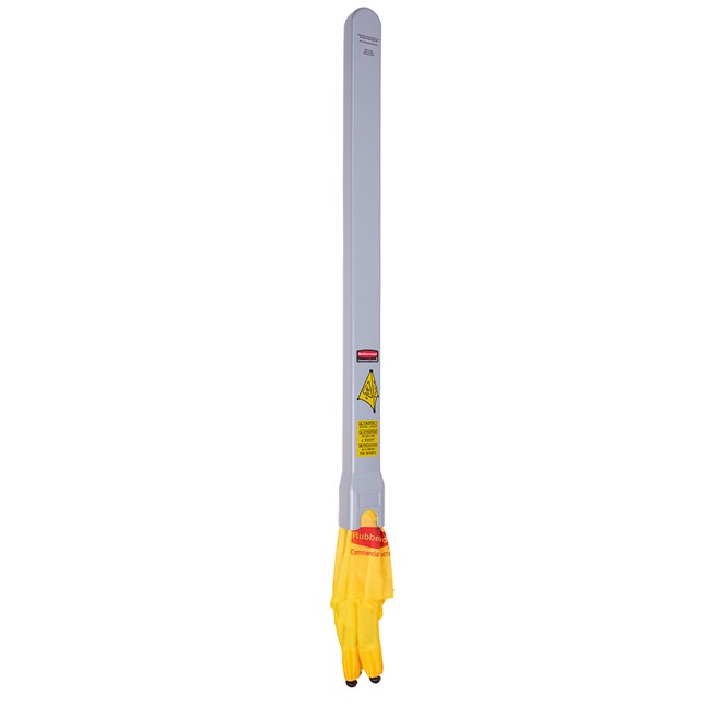 Collapsible sign automatically deploys when removed from wall-mounted storage tube. Multilingual safety communication utilizes ANSI/OSHA-compliant color and graphics