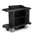 The Executive Full-Size Housekeeping Cart is a complete system solution for housekeeping with optional double bag collection and adjustable shelves.