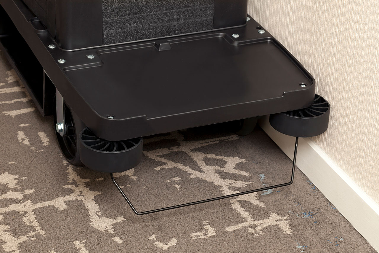 The Executive Full-Size Housekeeping Cart is a complete system solution for housekeeping with optional double bag collection and adjustable shelves.