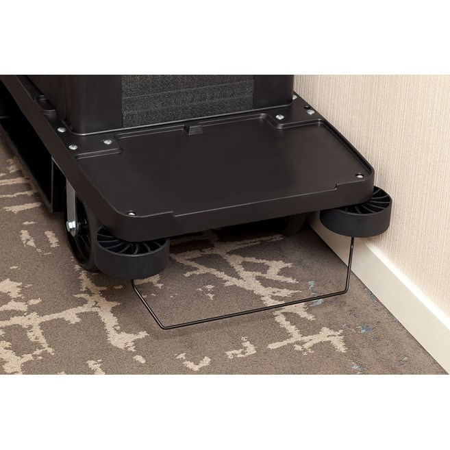 The Executive Full-Size Housekeeping Cart is a complete system solution for housekeeping with optional double bag collection and adjustable shelves.