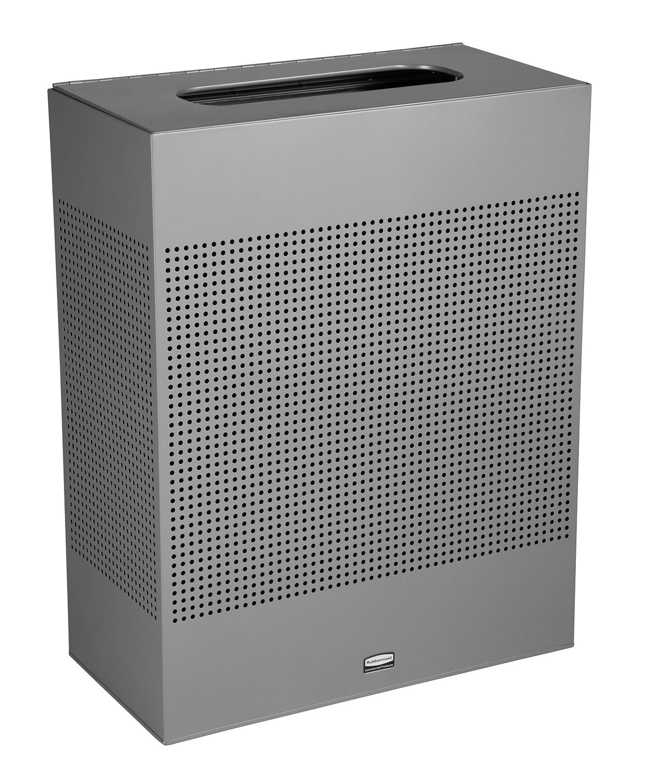 The sleek Silhouettes 22.5 Gallon FGSR18 Decorative Rectangle Indoor Waste Container has a contemporary perforated pattern designed to seamlessly and beautifully blend with modern facilities and environments. High-quality materials and craftsmanship ensure containers can withstand the rigors of everyday use.