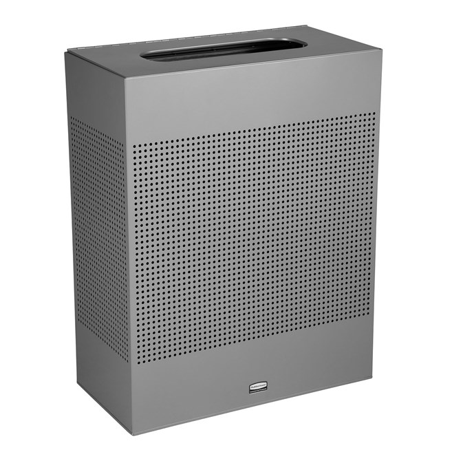 The sleek Silhouettes 22.5 Gallon FGSR18 Decorative Rectangle Indoor Waste Container has a contemporary perforated pattern designed to seamlessly and beautifully blend with modern facilities and environments. High-quality materials and craftsmanship ensure containers can withstand the rigors of everyday use.