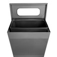 The sleek Silhouettes 22.5 Gallon FGSR18 Decorative Rectangle Indoor Waste Container has a contemporary perforated pattern designed to seamlessly and beautifully blend with modern facilities and environments. High-quality materials and craftsmanship ensure containers can withstand the rigors of everyday use.