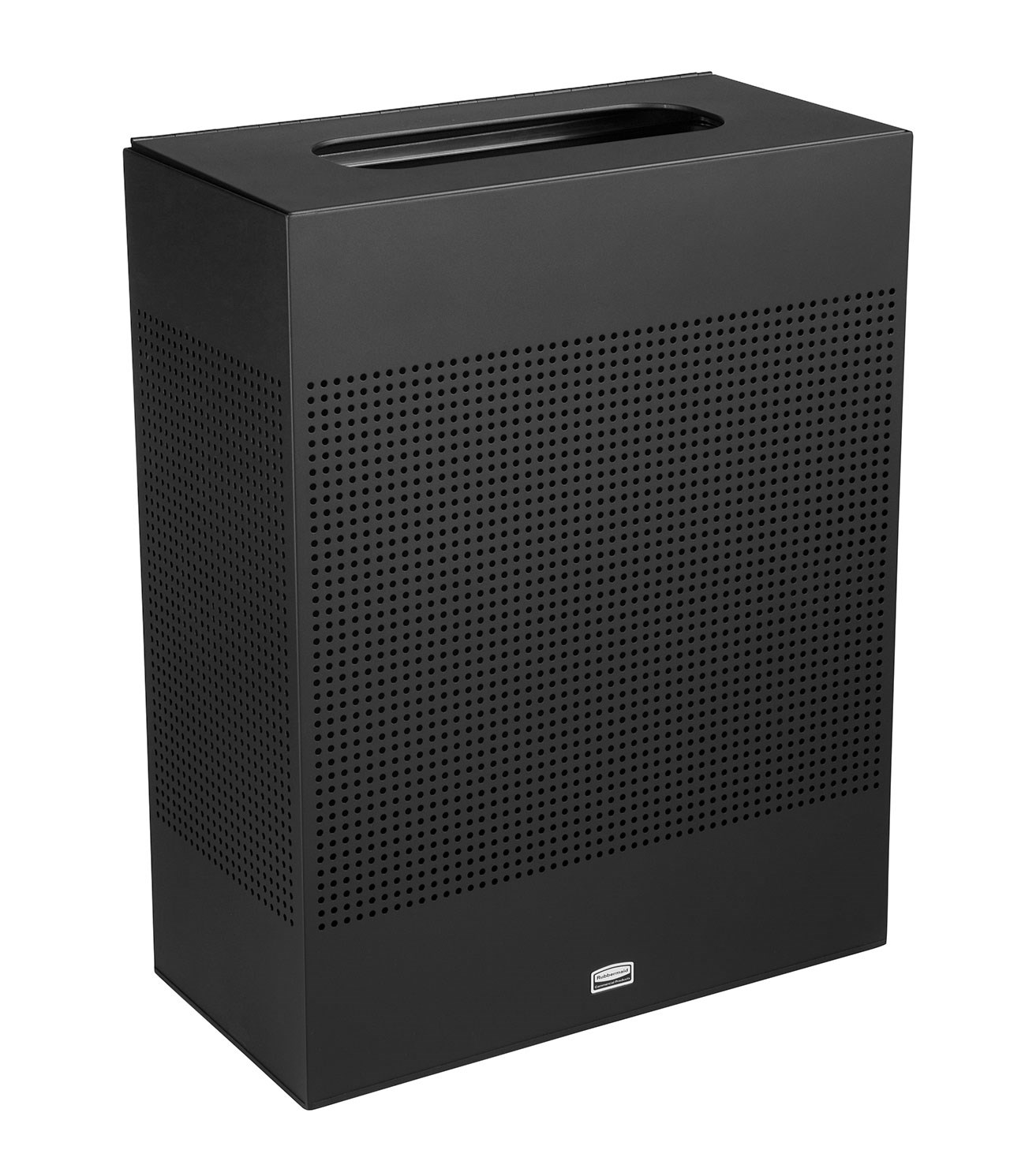 The sleek Silhouettes 22.5 Gallon FGSR18 Decorative Rectangle Indoor Waste Container has a contemporary perforated pattern designed to seamlessly and beautifully blend with modern facilities and environments. High-quality materials and craftsmanship ensure containers can withstand the rigors of everyday use.
