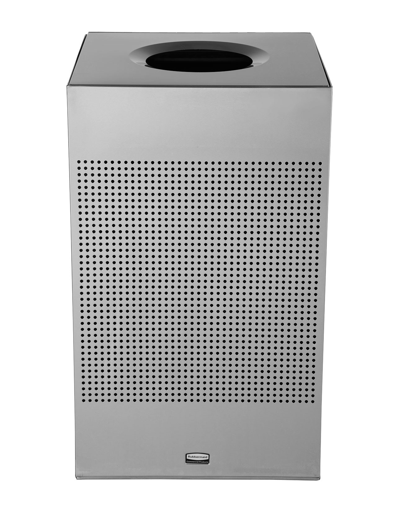 The sleek Silhouettes 20 Gallon FGSC18 Decorative Square Indoor Waste Container has a contemporary perforated pattern designed to seamlessly and beautifully blend with modern facilities and environments. High-quality materials and craftsmanship ensure containers can withstand the rigors of everyday use.