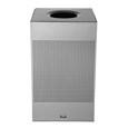 The sleek Silhouettes 20 Gallon FGSC18 Decorative Square Indoor Waste Container has a contemporary perforated pattern designed to seamlessly and beautifully blend with modern facilities and environments. High-quality materials and craftsmanship ensure containers can withstand the rigors of everyday use.