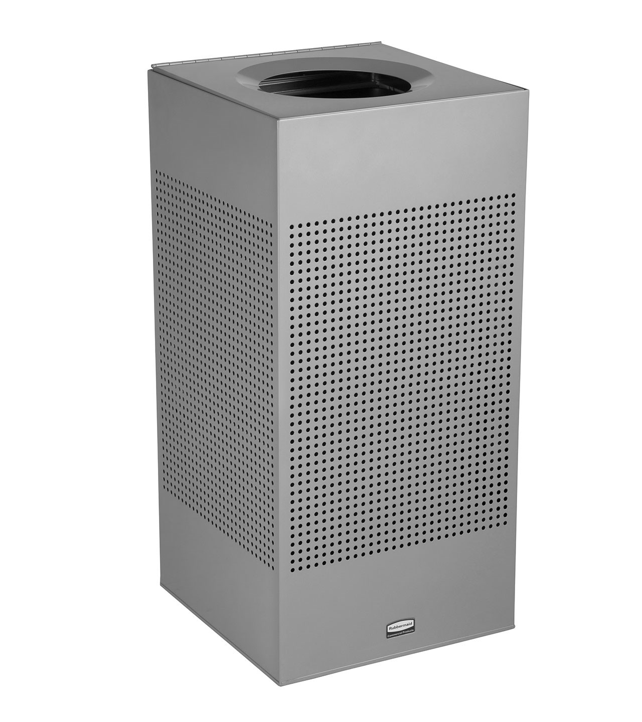 The sleek Silhouettes 16 Gallon FGSC14 Decorative Square Indoor Waste Container has a contemporary perforated pattern designed to seamlessly and beautifully blend with modern facilities and environments. High-quality materials and craftsmanship ensure containers can withstand the rigors of everyday use.