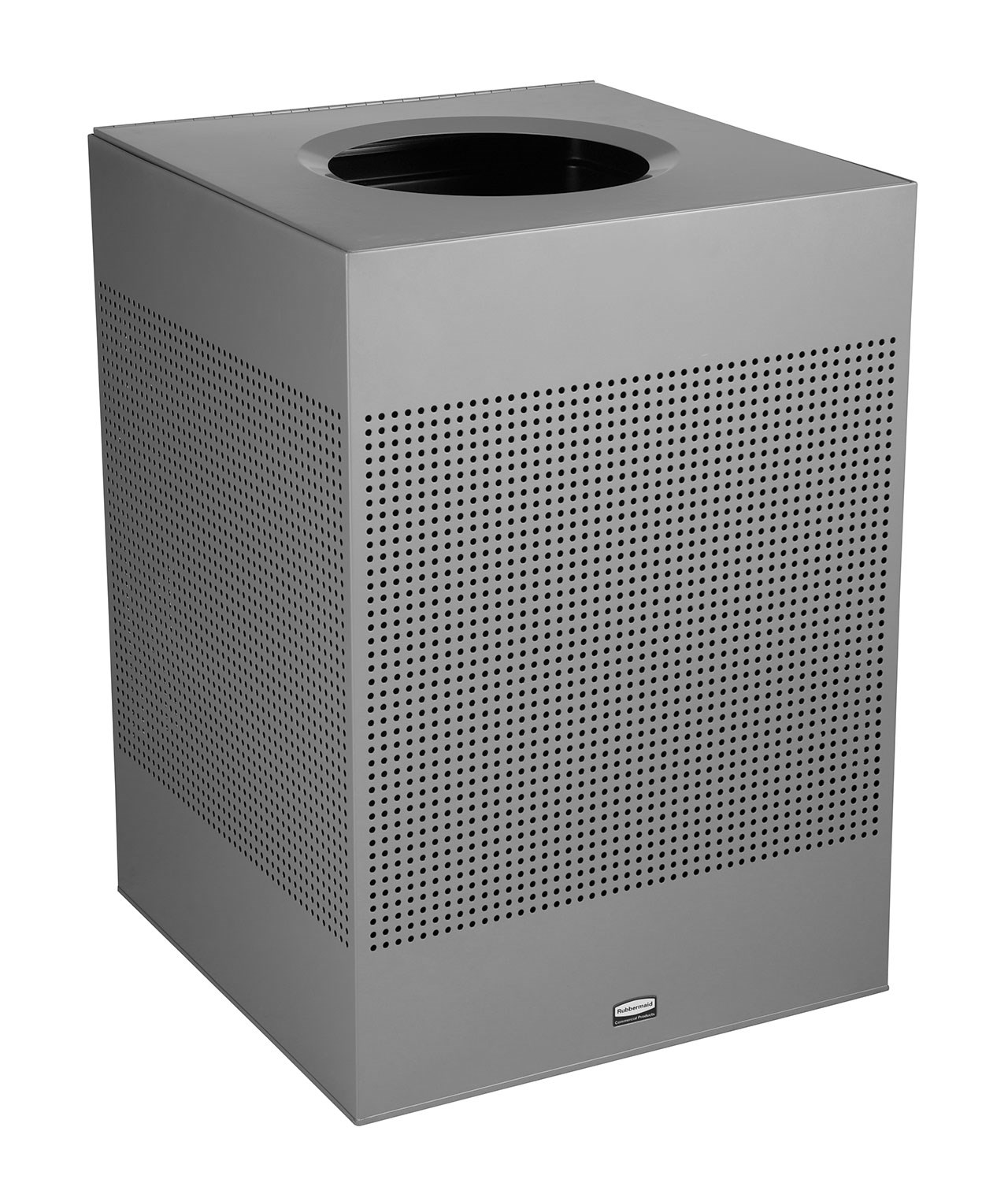 ถังขยะทรงสี่เหลี่ยมเปิดด้านบน 151 ลิตร สีสตาร์ดัสต์ สีเงินเมทัลลิก