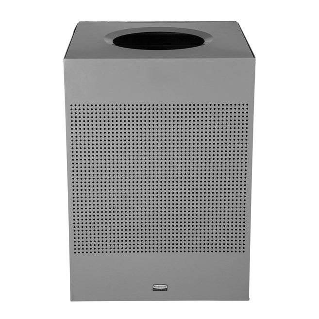 The sleek Silhouettes 40 Gallon FGSC22 Decorative Square Indoor Waste Container has a contemporary perforated pattern designed to seamlessly and beautifully blend with modern facilities and environments. High-quality materials and craftsmanship ensure containers can withstand the rigors of everyday use.