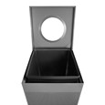 The sleek Silhouettes 40 Gallon FGSC22 Decorative Square Indoor Waste Container has a contemporary perforated pattern designed to seamlessly and beautifully blend with modern facilities and environments. High-quality materials and craftsmanship ensure containers can withstand the rigors of everyday use.