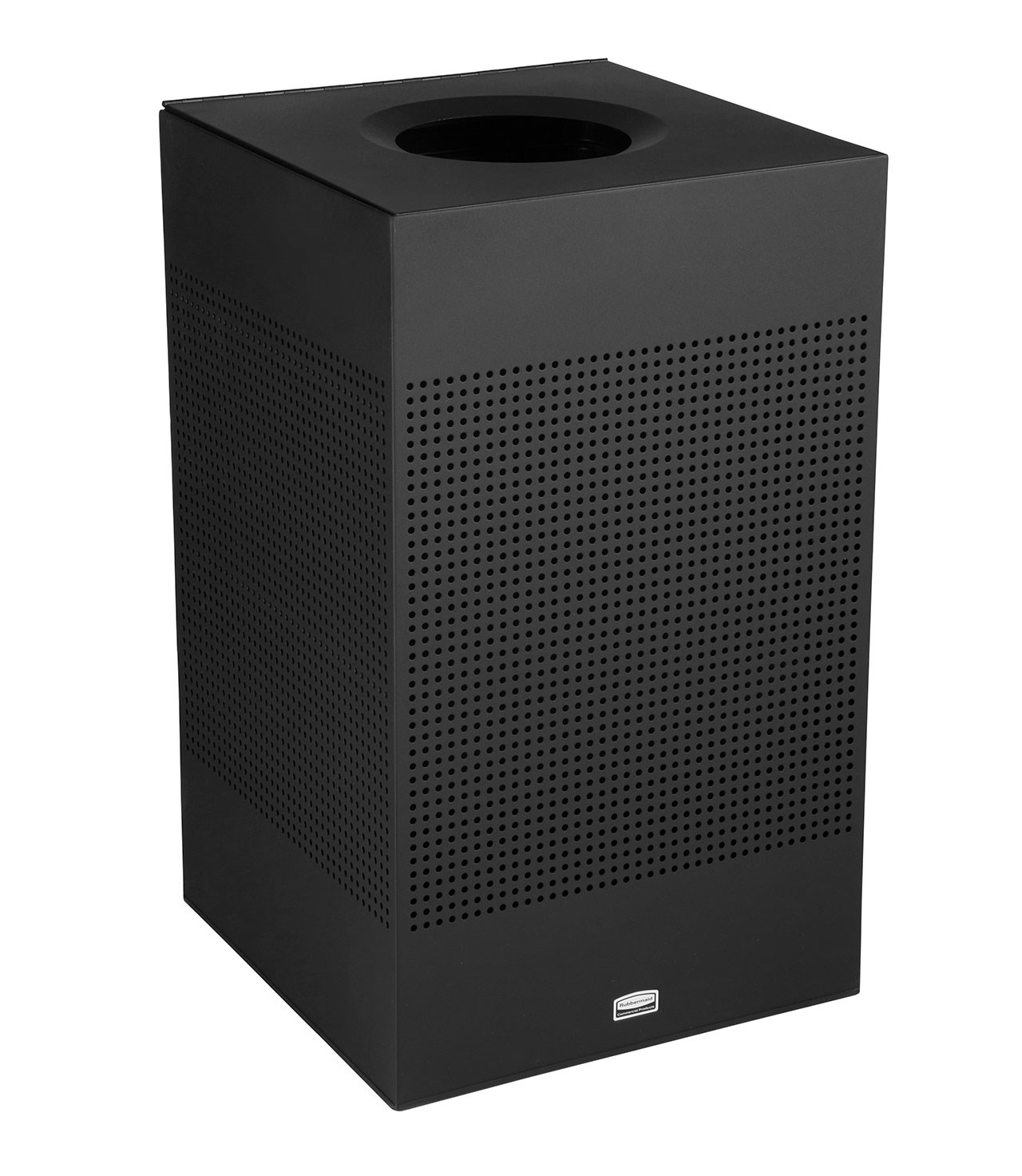 The sleek Silhouettes 20 Gallon FGSC18 Decorative Square Indoor Waste Container has a contemporary perforated pattern designed to seamlessly and beautifully blend with modern facilities and environments. High-quality materials and craftsmanship ensure containers can withstand the rigors of everyday use.