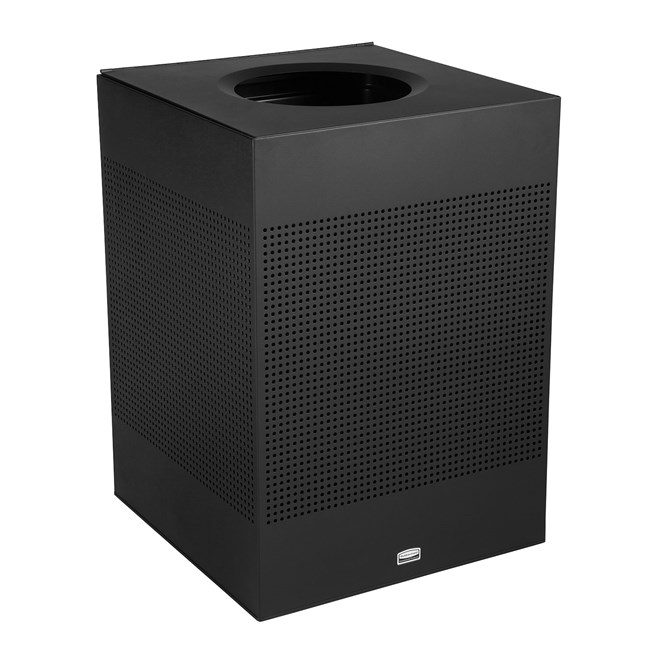 The sleek Silhouettes 40 Gallon FGSC22 Decorative Square Indoor Waste Container has a contemporary perforated pattern designed to seamlessly and beautifully blend with modern facilities and environments. High-quality materials and craftsmanship ensure containers can withstand the rigors of everyday use.