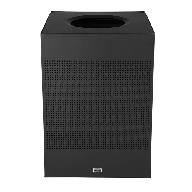 The sleek Silhouettes 40 Gallon FGSC22 Decorative Square Indoor Waste Container has a contemporary perforated pattern designed to seamlessly and beautifully blend with modern facilities and environments. High-quality materials and craftsmanship ensure containers can withstand the rigors of everyday use.